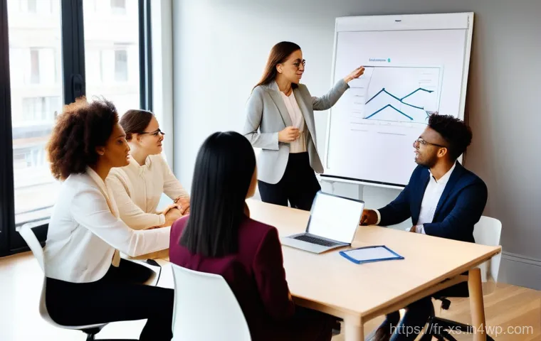 문제해결 중심 포지셔닝의 사업 확장 전략 - **Prompt 1: Collaborative Innovation in a Modern Workspace**
A diverse group of five professiona...